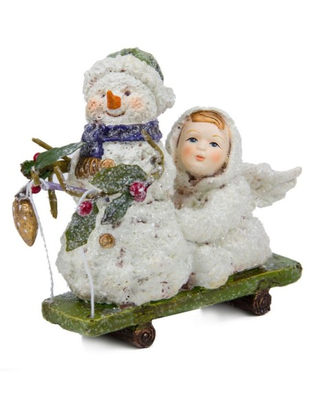 Christmas Tree Hangers - Angel / Snowman sleigh - 3 pieces