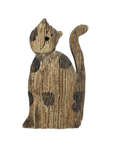 Small wooden cat - 12 cm