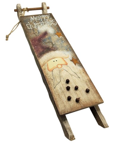 Merry Christmas wooden sled