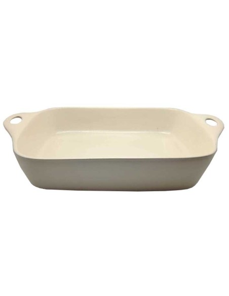 Rectangular earthenware baking dish - Beige