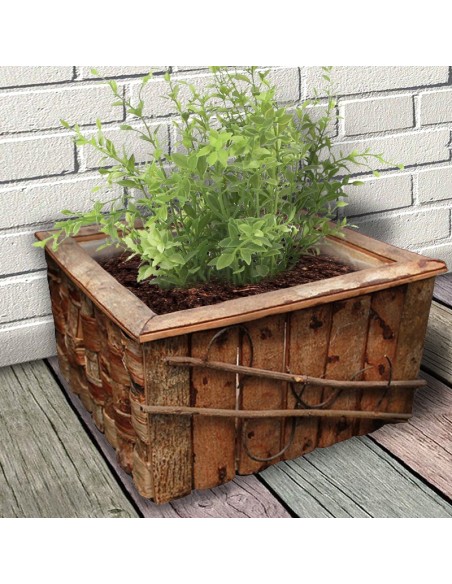 Square wooden pot cover