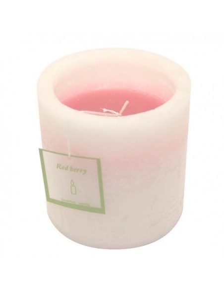 Red Fruits Scented Candle in Lantern - Cylindrical 10 x 10 cm