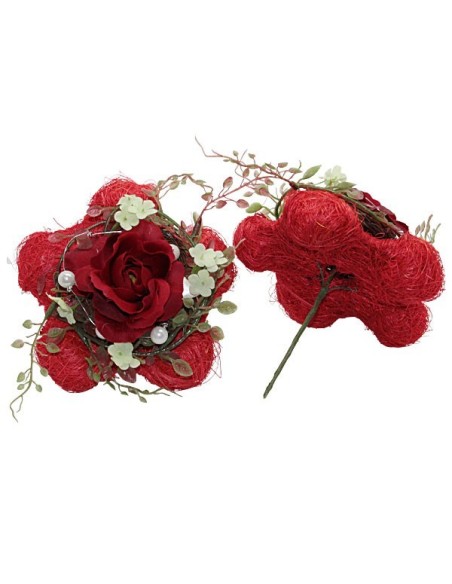 Fleurs roses rouges - stick