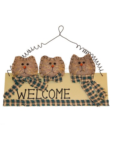 Decorative welcome cat hanging