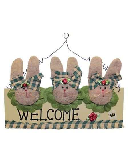 Plaque welcome Petits Lapins